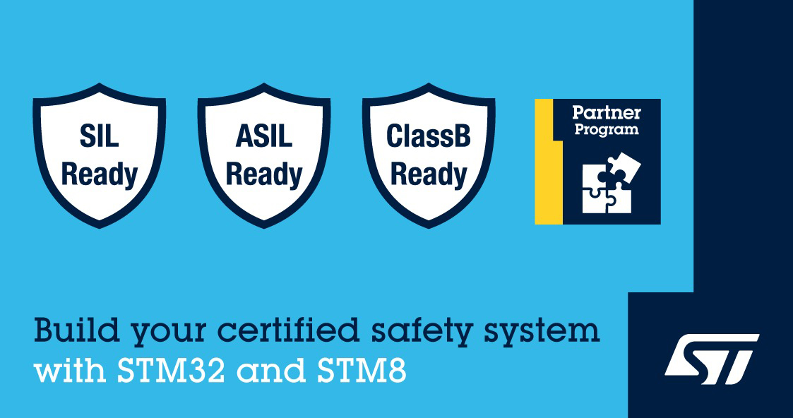 意法半导体新推出STM32和STM8认证软件包，可助力设备达到功能安全标准