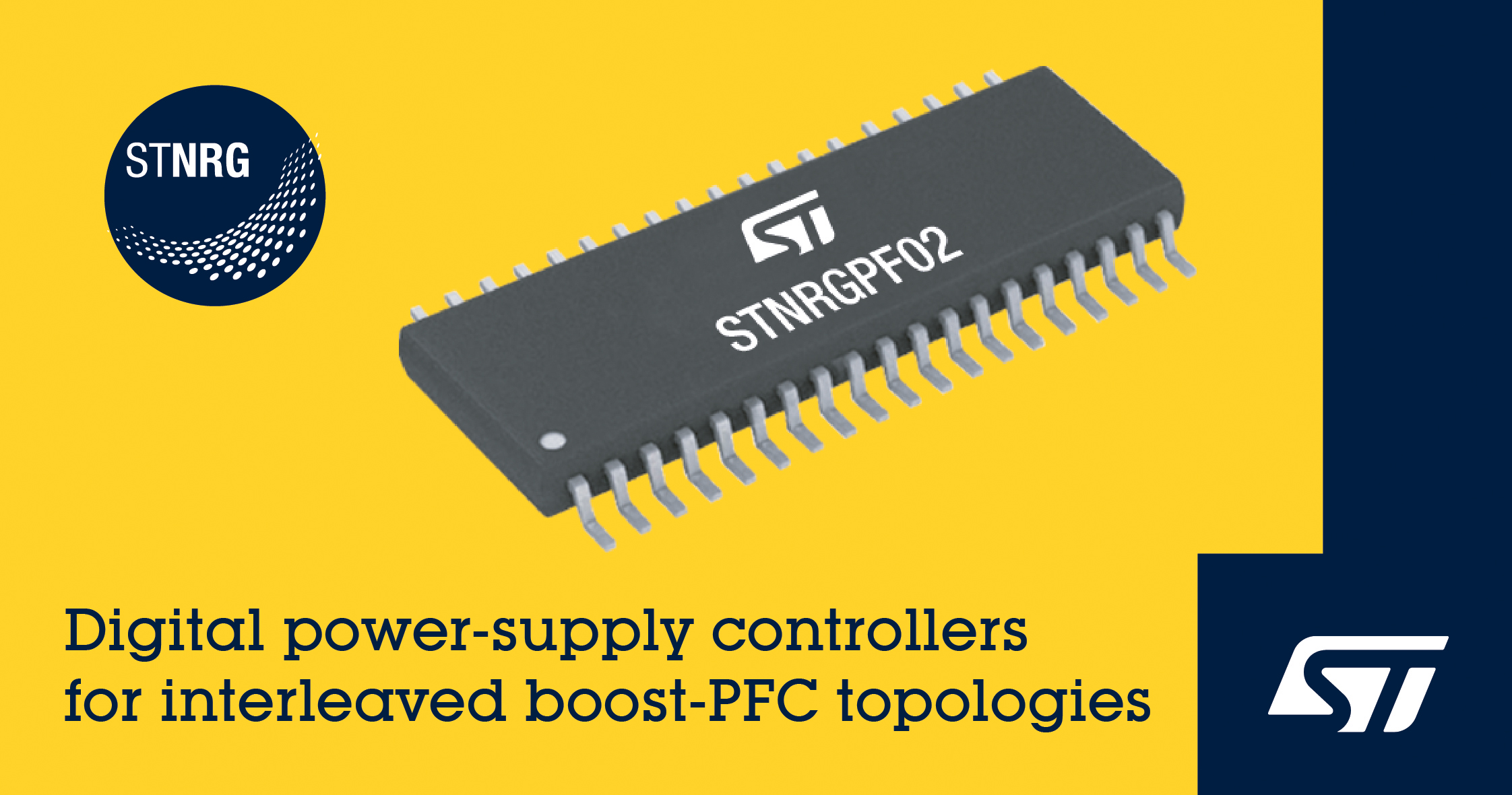 STマイクロエレクトロニクス、600W～6kWのアプリケーションに対応するデジタルPFCコントローラを発表