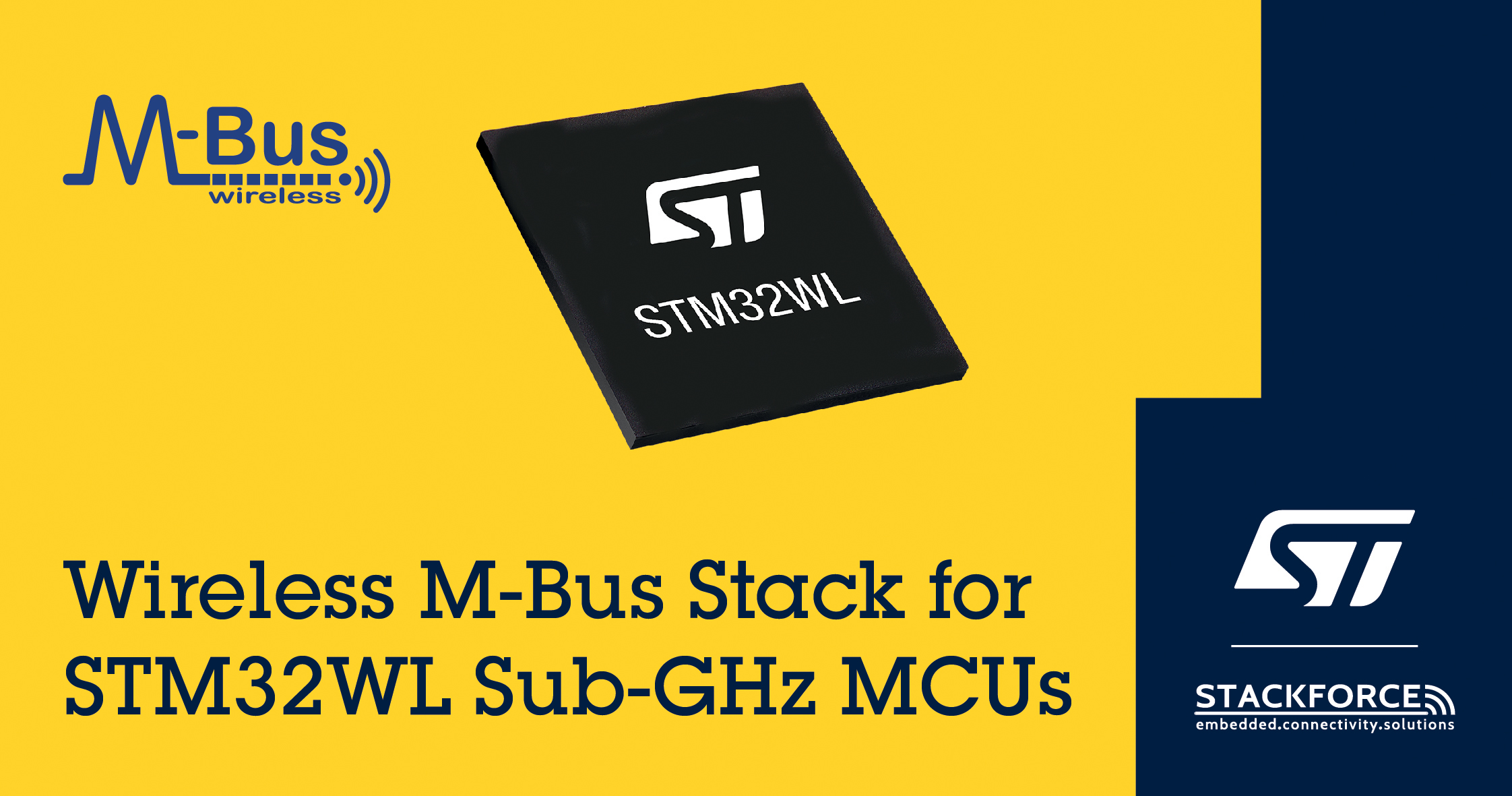 STMicroelectronics Expands STM32WL Wireless Microcontroller Ecosystem with wM-Bus Stack for Smart Metering from Stackforce