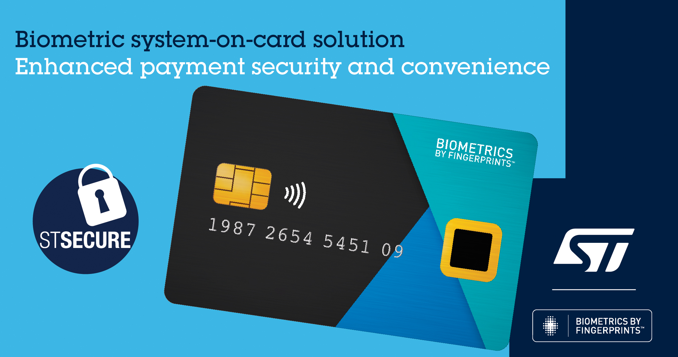意法半导体与Fingerprint Cards合作开发，推出先进的生物识别支付卡解决方案