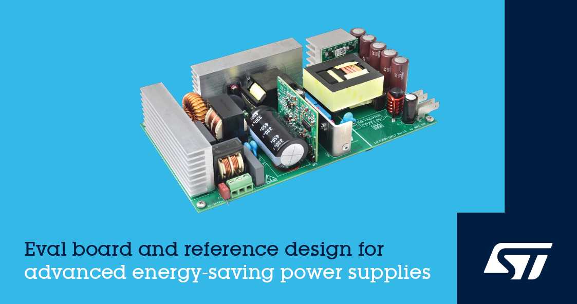 STマイクロエレクトロニクス、先進的な省電力電源の設計を簡略化する400Wの電源向け評価ボードを発表