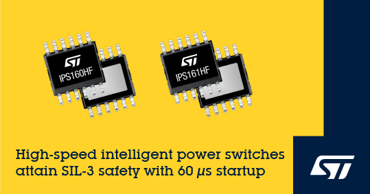 STMicroelectronics Reveals Fast-Starting Intelligent Power Switches for Demanding Safety Applications