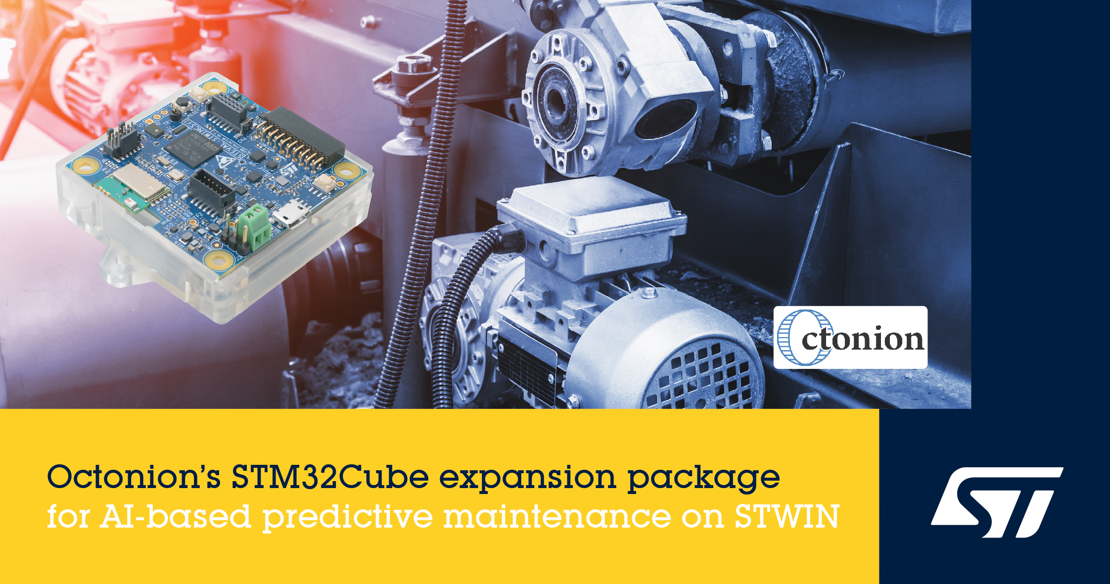 Octonion Releases Expansion Package Dedicated to AI-Based Industrial Condition Monitoring on STMicroelectronics STM32 MCUs