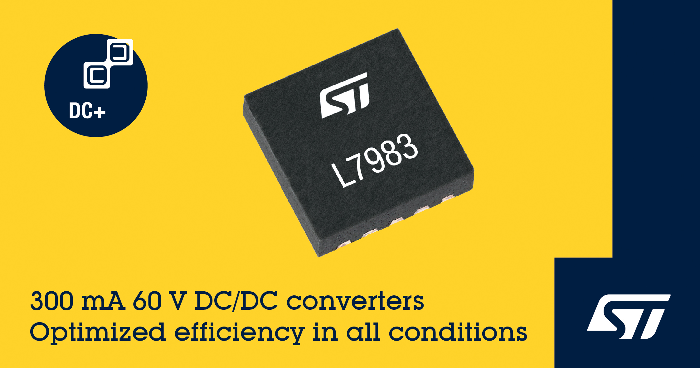 STMicroelectronics Reveals Compact 60V DC/DC Converters Featured for Extra Flexibility