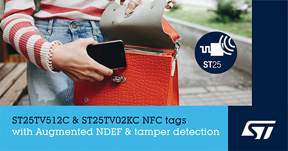 STMicroelectronics Powers Creative NFC Applications with Dynamic Message Content and Anti-Tamper in New Type-5 Tags