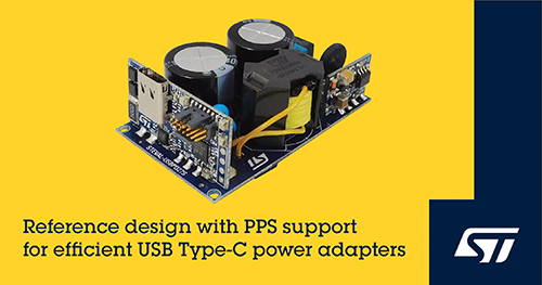 STマイクロエレクトロニクス、USB Type-C™電源アダプタの設計を簡略化する高効率のUSB Power DeliveryおよびPPSリファレンス設計を発表