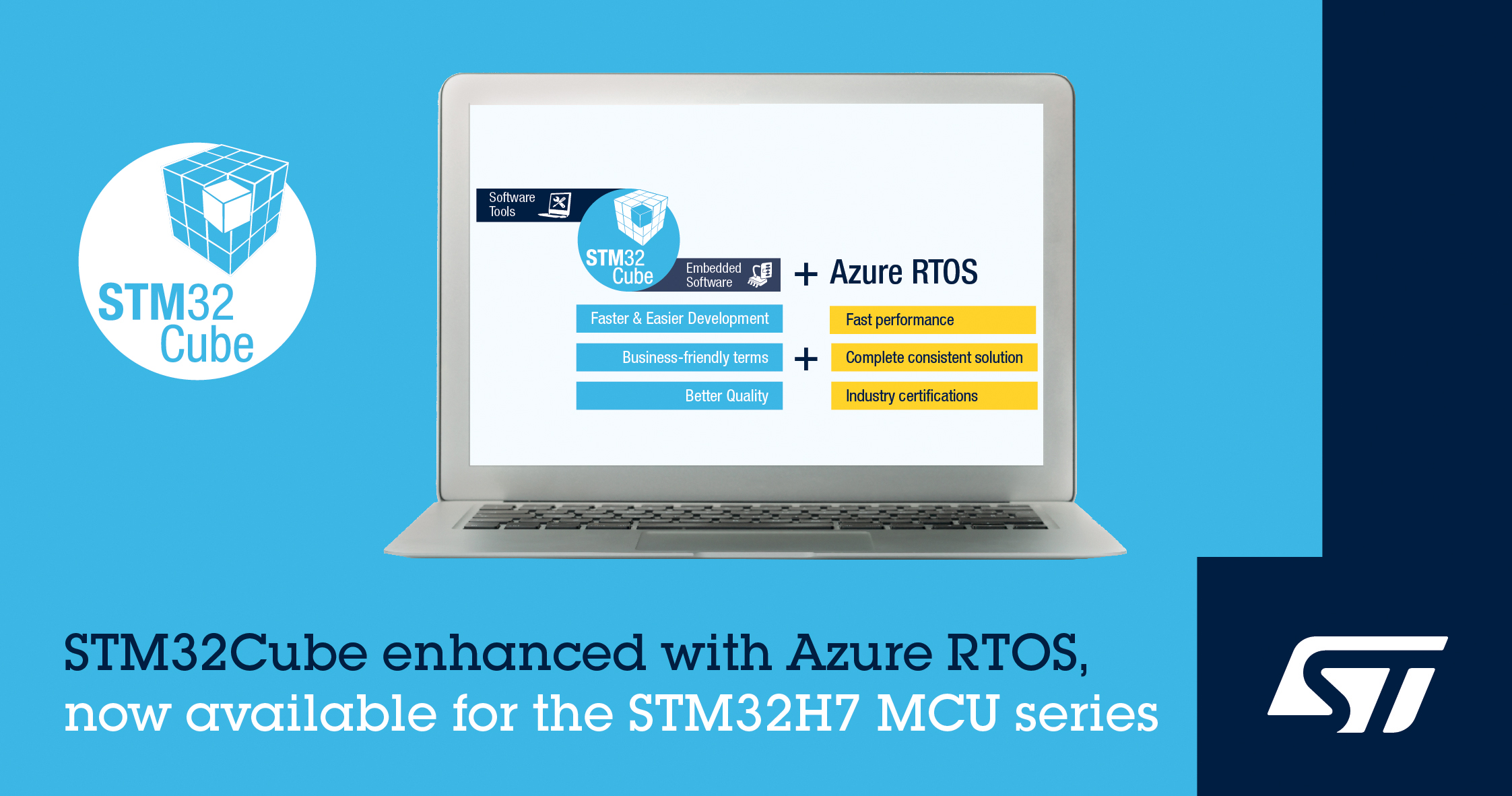 意法半导体发布新软件包 支持在STM32 MCU上开发Microsoft® Azure RTOS项目，加快智能产品研发周期