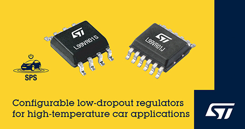Configurable Automotive Low-Dropout Regulators from STMicroelectronics Provide Diagnostics for Functional Safety