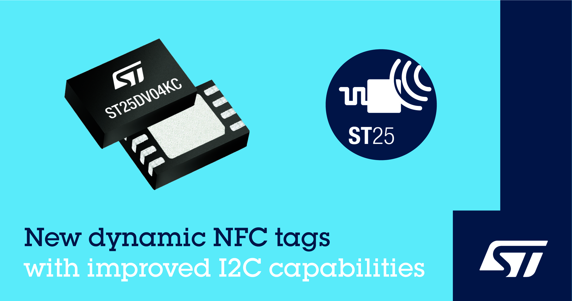 STマイクロエレクトロニクス、機能拡張により柔軟性と速度を向上させたデュアル・インタフェースNFCダイナミック・タグICを発表