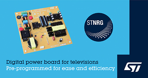 STMicroelectronics’ 200W Digital-Power Solution for LED Televisions Beats Toughest Eco-Design Standards