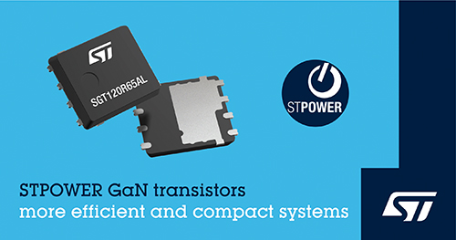 意法半导体氮化镓功率半导体PowerGaN系列首发，让电源能效更高、体积更纤薄