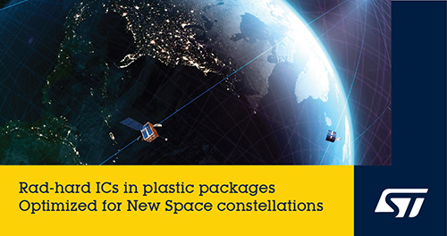 STMicroelectronics Releases Economical Radiation-Hardened ICs for Cost-Conscious ‘New Space’ Satellites