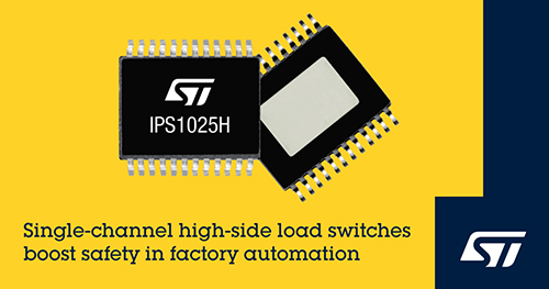 STMicroelectronics introduces single-channel load switches for applications with high startup current