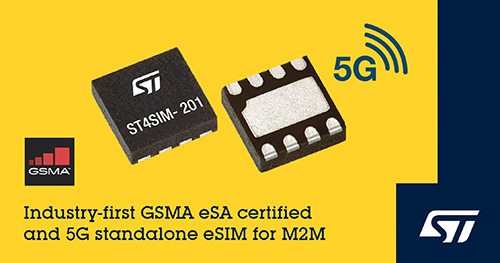 STマイクロエレクトロニクス、最新の業界規格に準拠した5G M2M通信向けeSIMを発表