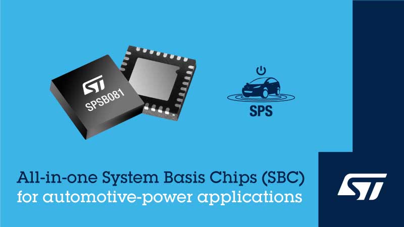 STMicroelectronics’ automotive power-management ICs integrate CAN FD and LIN for simpler car-body controllers